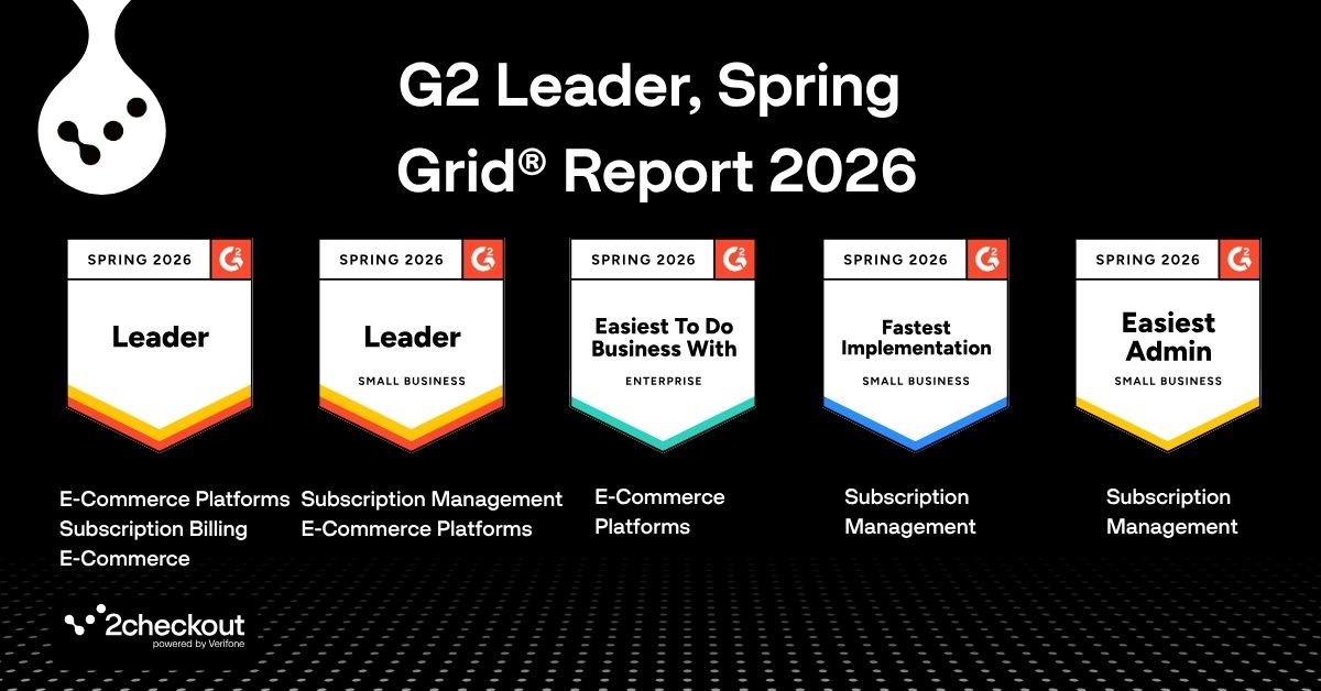 2Checkout Secures 10 Leader and Regional Leader Badges in G2 Spring 2026 Reports