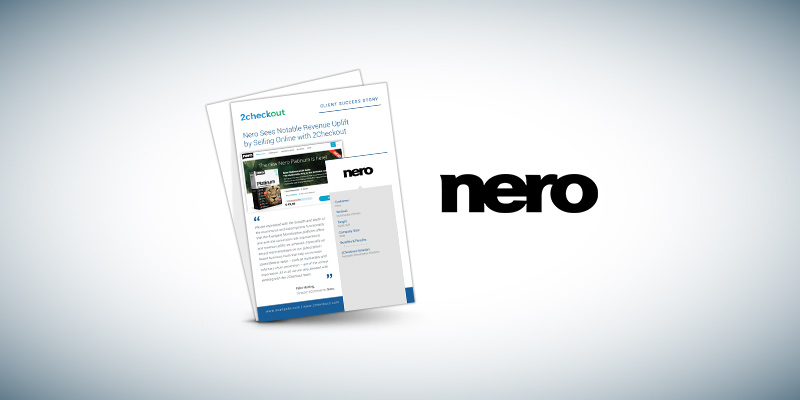 Nero Sees Notable Revenue Uplift by Selling Online with 2Checkout
