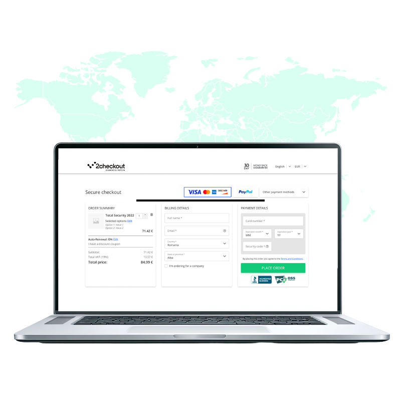Sell software and SaaS online with a complete commerce platform