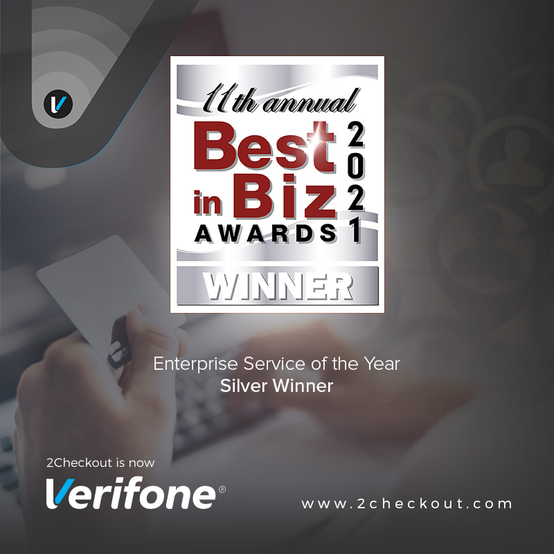 2Checkout (now Verifone) Wins Silver in 11th Annual Best in Biz Awards